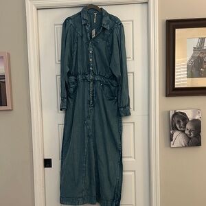 Free People Denim Maxi Dress